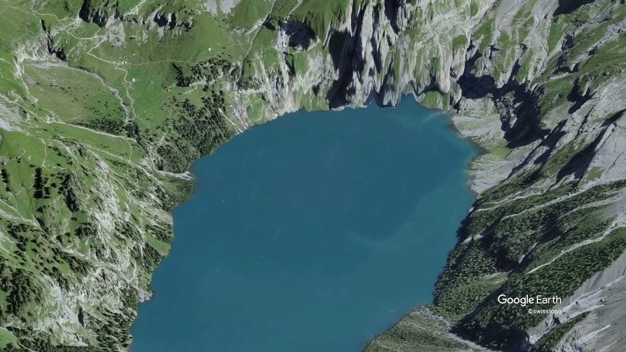 Above Oeschinensee – Swiss Lake Dreams (The Alpine Sapphire Mirror) #Oeschinensee #SwissAlps