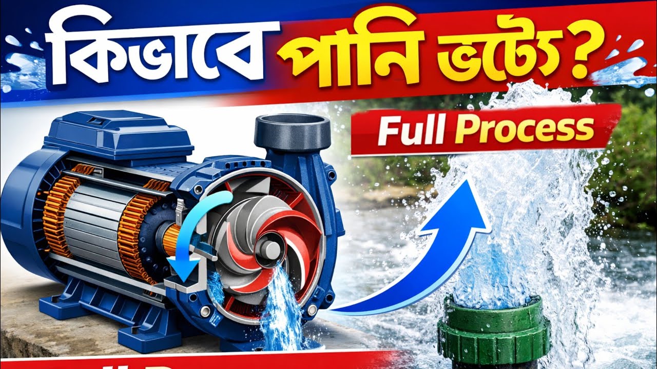 পানির মোটর কীভাবে কাজ করে ভিতরের সম্পূর্ণ সিস্টেম দেখুন How Water Pump Works Full Process #viral 