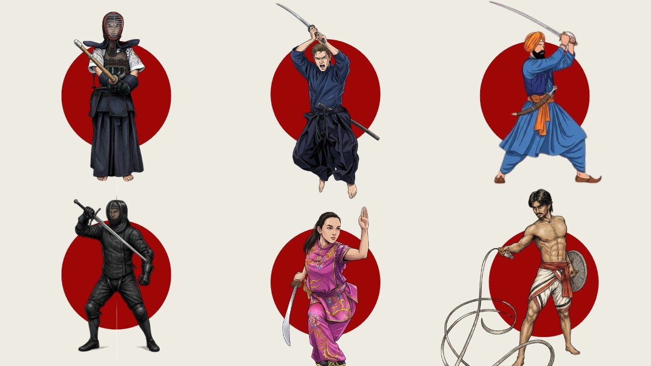 Все виды боевых искусств с мечом объяснены за 12 минут.