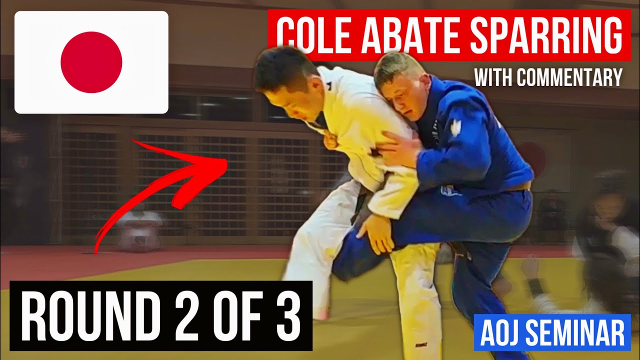 Cole Abate sparring vs. another brown belt in Japan (round 2 of 3) — BJJ commentary