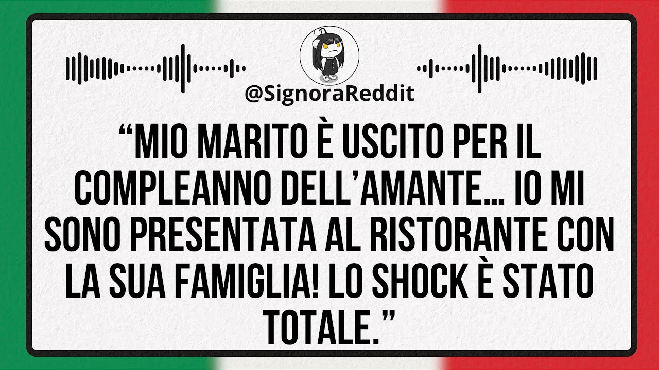 Mio marito è uscito per festeggiare il compleanno dell’amante. Io ci sono andata con la sua famiglia