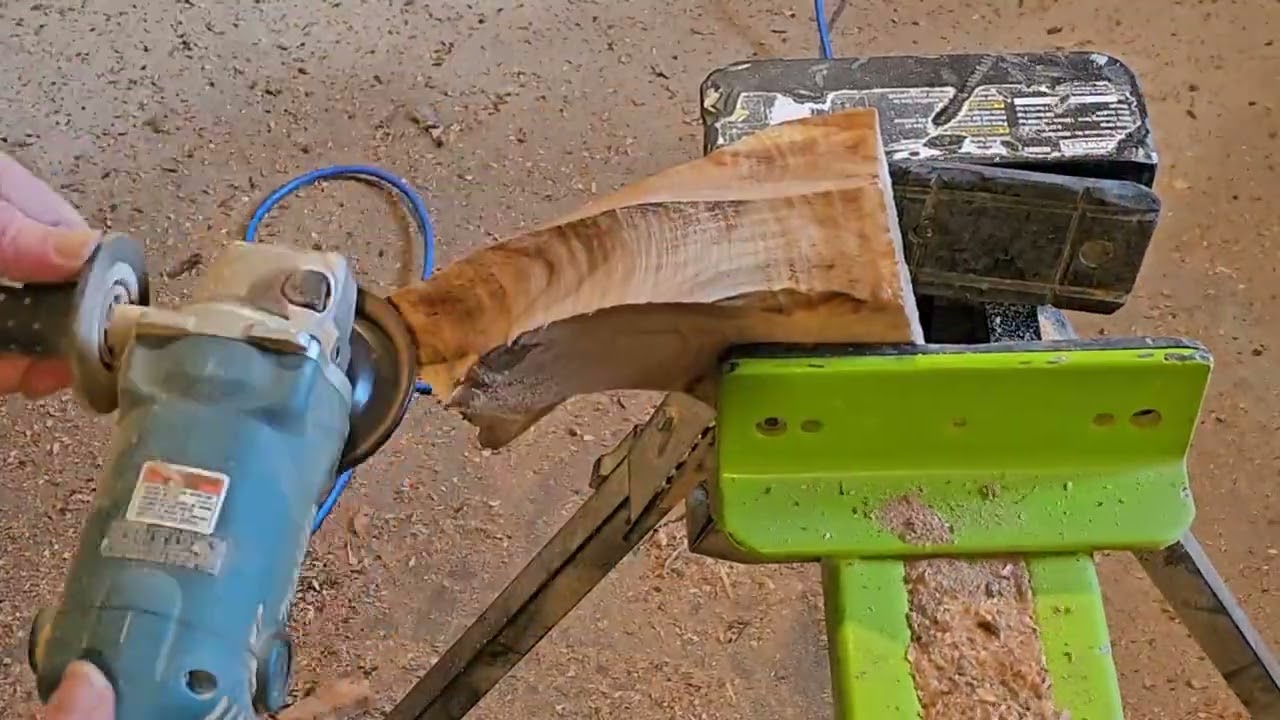 How to carve an apple wood vase.