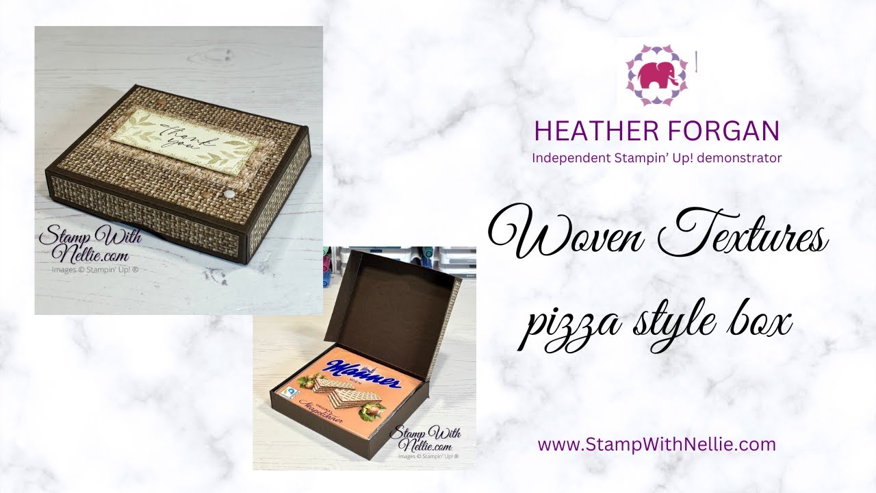 How to make a pizza style gift box with new products from the Stampin' Up! Botanical Textures suite