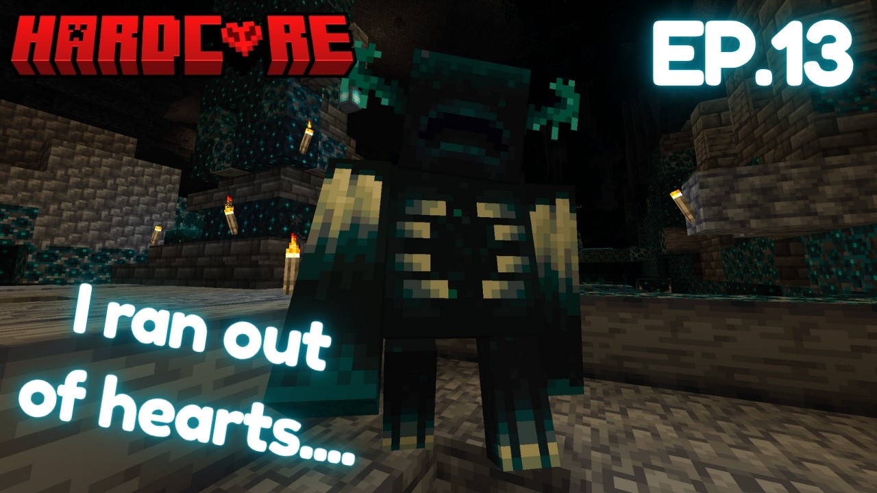 How the WARDEN got the best of me in MINECRAFT! - Hardcore LET'S PLAY EP13