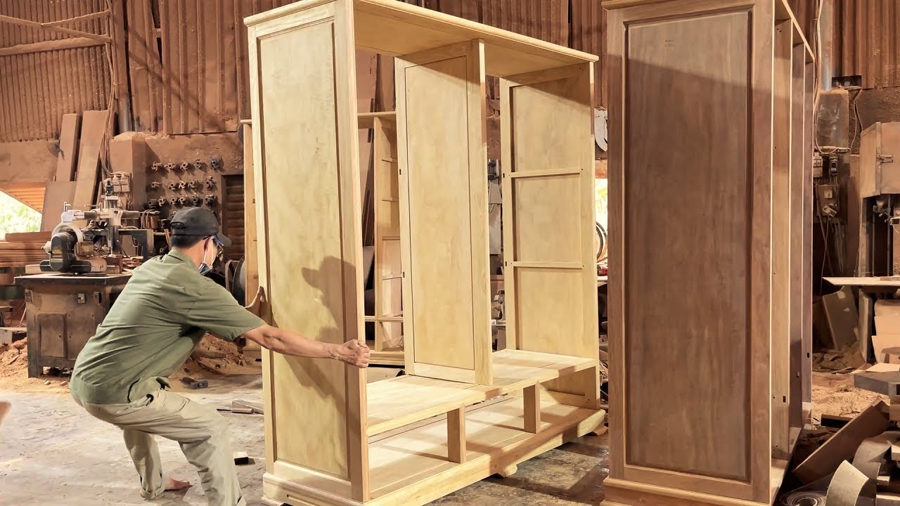 Extremely Ingenious Techniques & Skills Woodworking Crafts Worker || Cabinet Woodworking Furniture