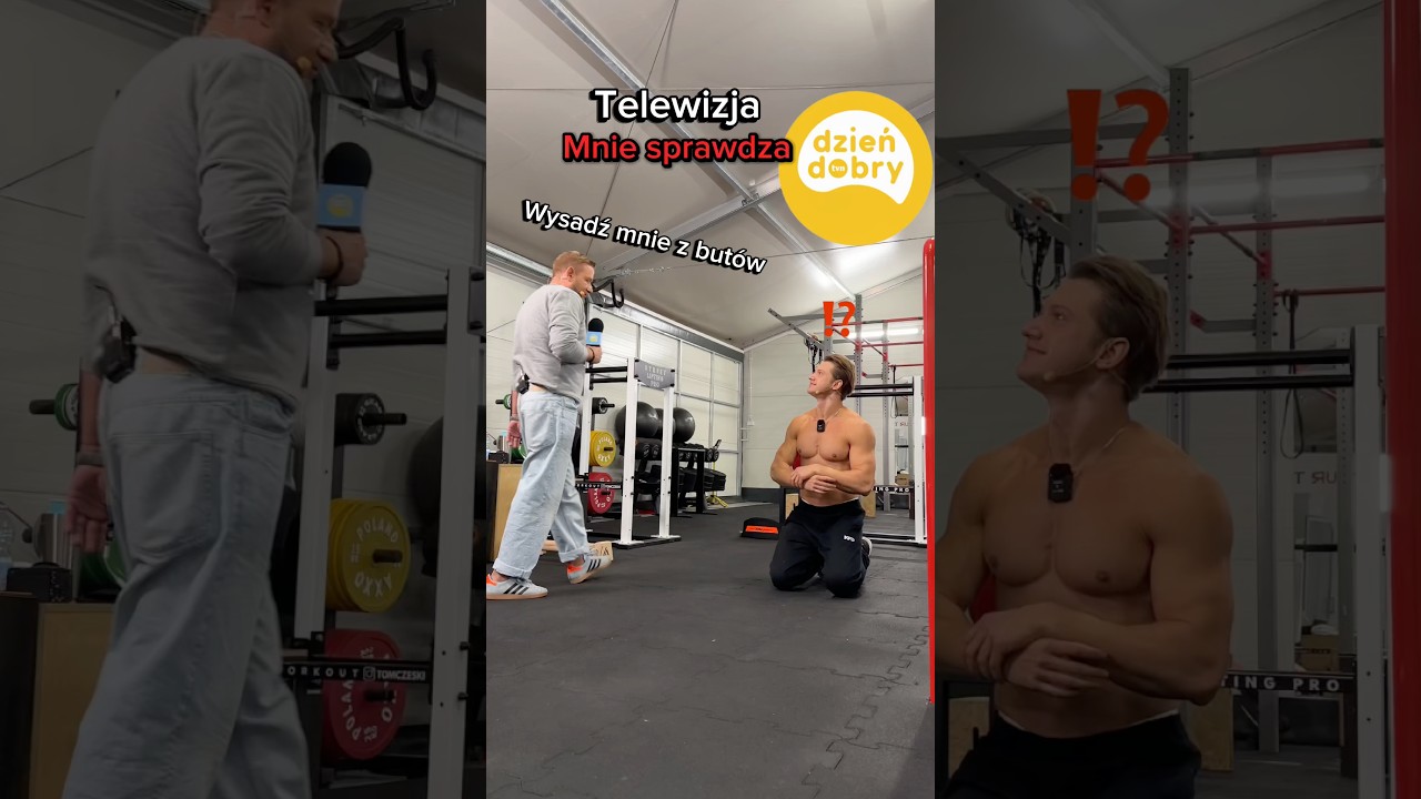 Telewizja chciała mnie sprawdzić❗️ Więc pokazałem 🔥#kalistenika #sport #telewizja #trening