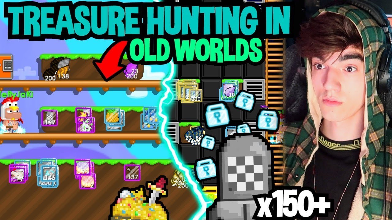 TREASURE HUNTING EXPENSIVE ITEMS IN OLD WORLDS!! | Growtopia