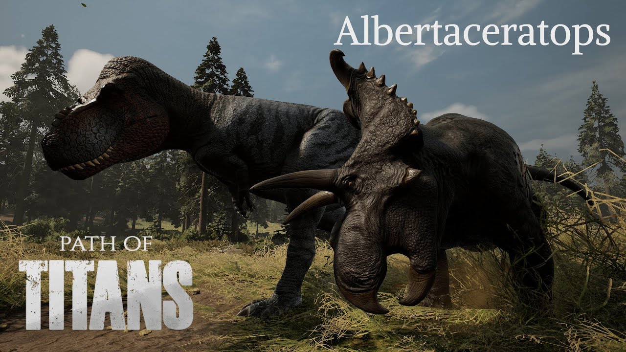 Path of Titans Albertaceratops Gameplay (Official Servers)