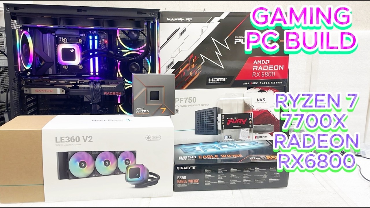 PC build RYZEN 7 7700X RX6800 | GIGABYTE B850 EAGLE WIFI 6E | Full PC Assembly