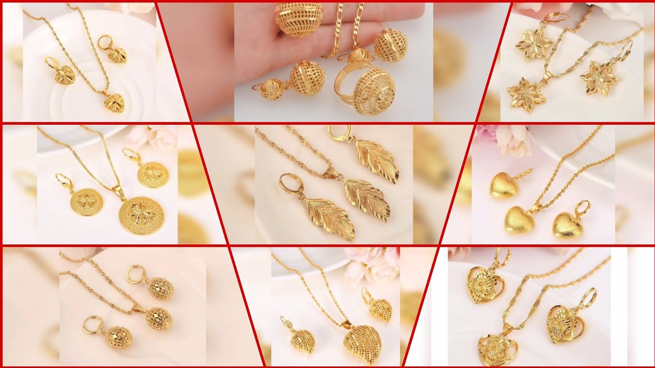 Gold Chain Pendant Set design 2024☺️ || gold pendant set 🍁 || 22k Gold Heart Necklace Set