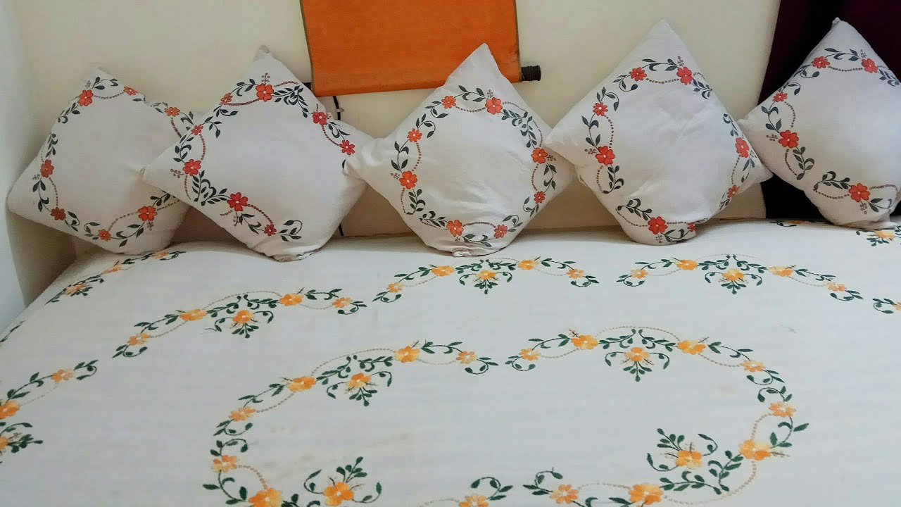 Bedsheet Painting Ideas|Very Easy Freehand Fabric Painting|Diwali Home Decor Ideas