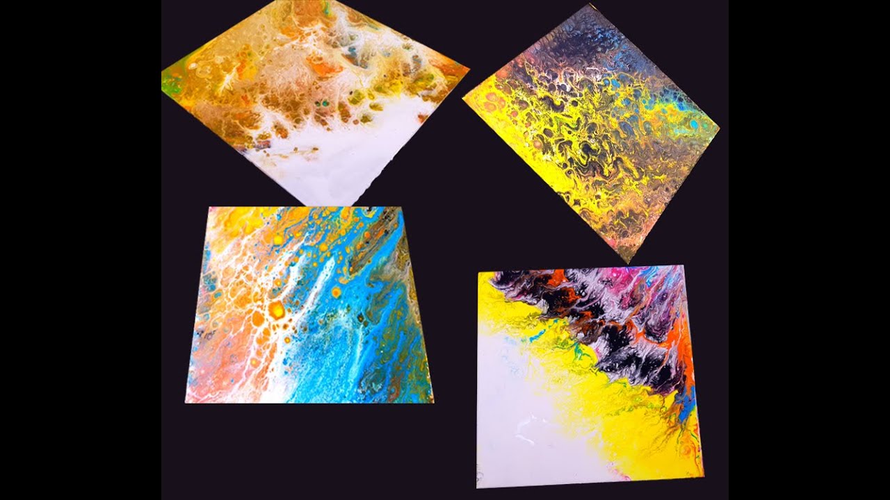 سكب اكريليك وتعليم تصحيح الاخطاء وكيفية التحكم بالالوان28 #Acrylic pouring