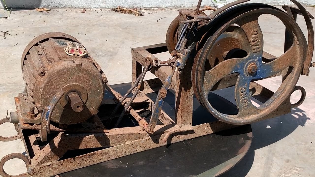 Complete Restoration of Old Construction Winch -Restoration & Repair of Old Construction Winch Motor