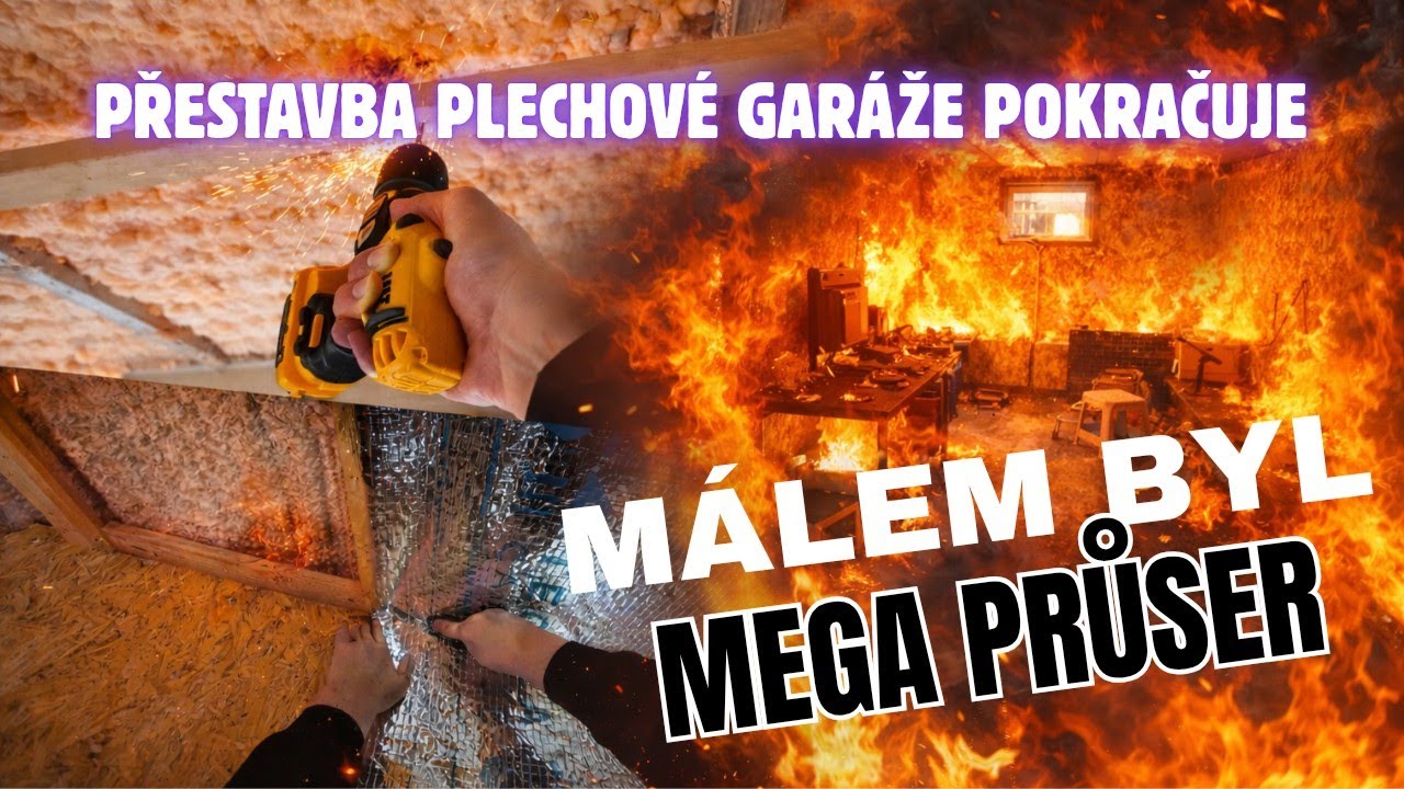 🚨🔥 M&Aacute;LEM N&Aacute;M VYHOŘELA NOV&Aacute; D&Iacute;LNA! 😱 Na co si d&aacute;t POZOR?! | Přestavba gar&aacute;že.Zač&iacute;nam dělat strop