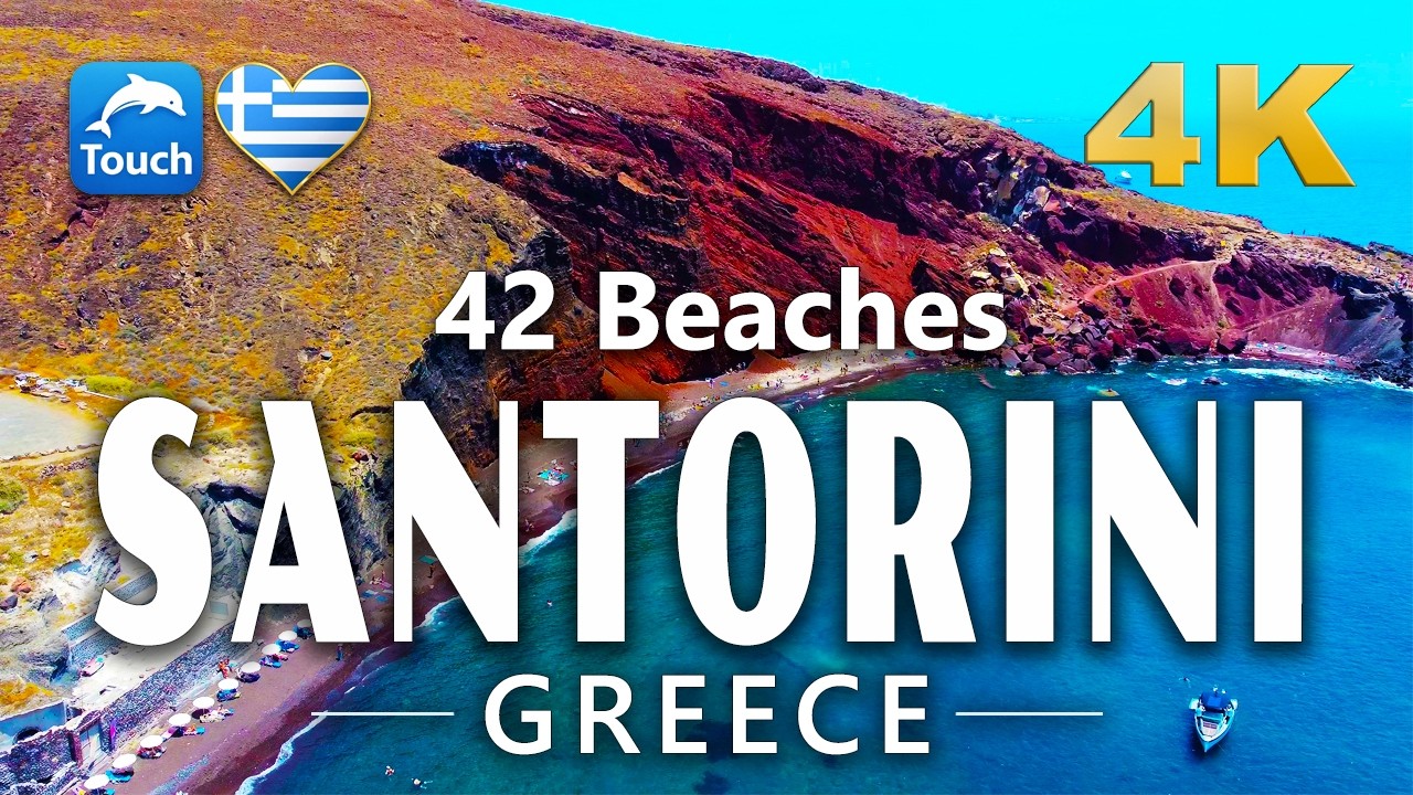 42 Best Beaches of SANTORINI, Greece 4K ► Top Places & Secret Beaches in Europe #touchgreece