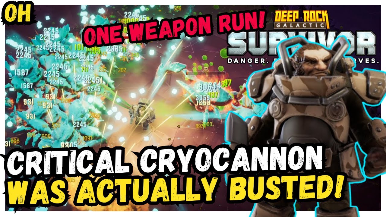Critcal Cyrocannon DOMINATED! Deep Rock Galactic Survivor!