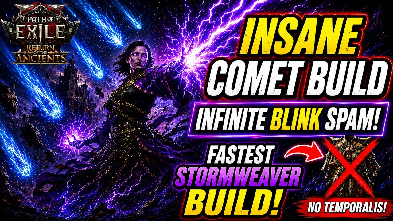 PoE 2 0.5 Stormweaver Spark COC Comet - Infinite Comet + BLINK spam FINAL GODLY SETUP - SPEED FARM