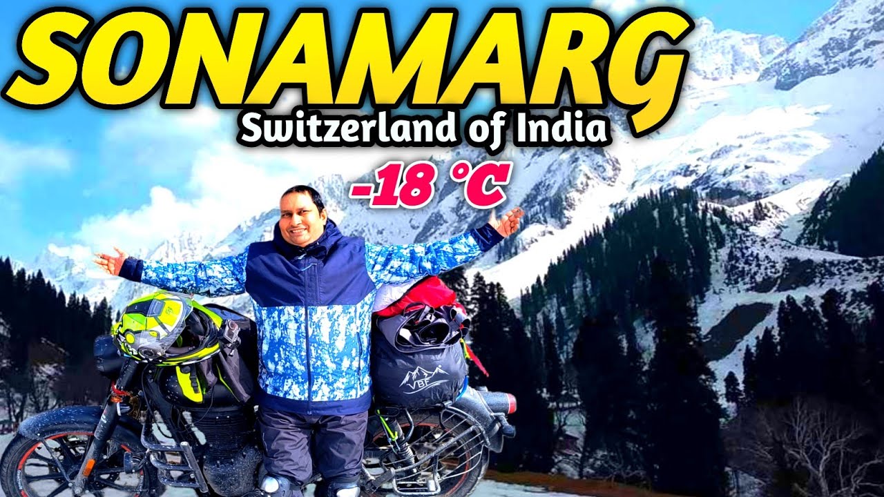 -18°C! Extreme Cold Weather 🌡️😱😮| Bike Ride from Sonamarg to Srinagar in Heavy Snowfall 😮|UP16 Rider