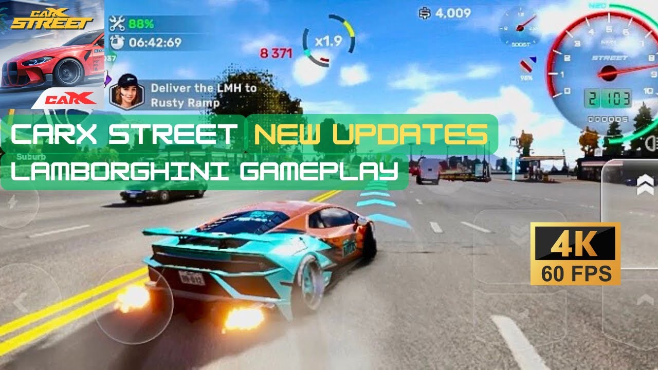 CarX Street Mobile Max Graphics | Lamborghini Gameplay | Improve performance | iPhone 11
