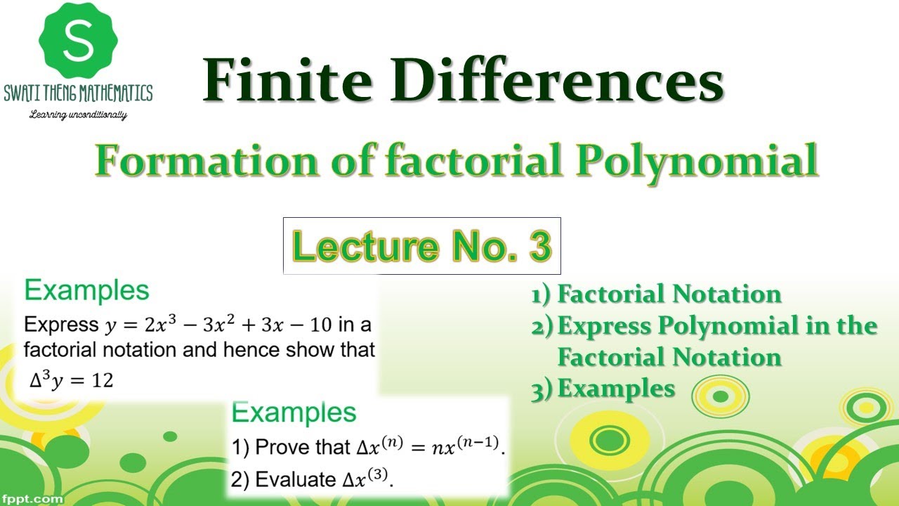 Factorial Notation || Express a polynomial in the factorial Notation