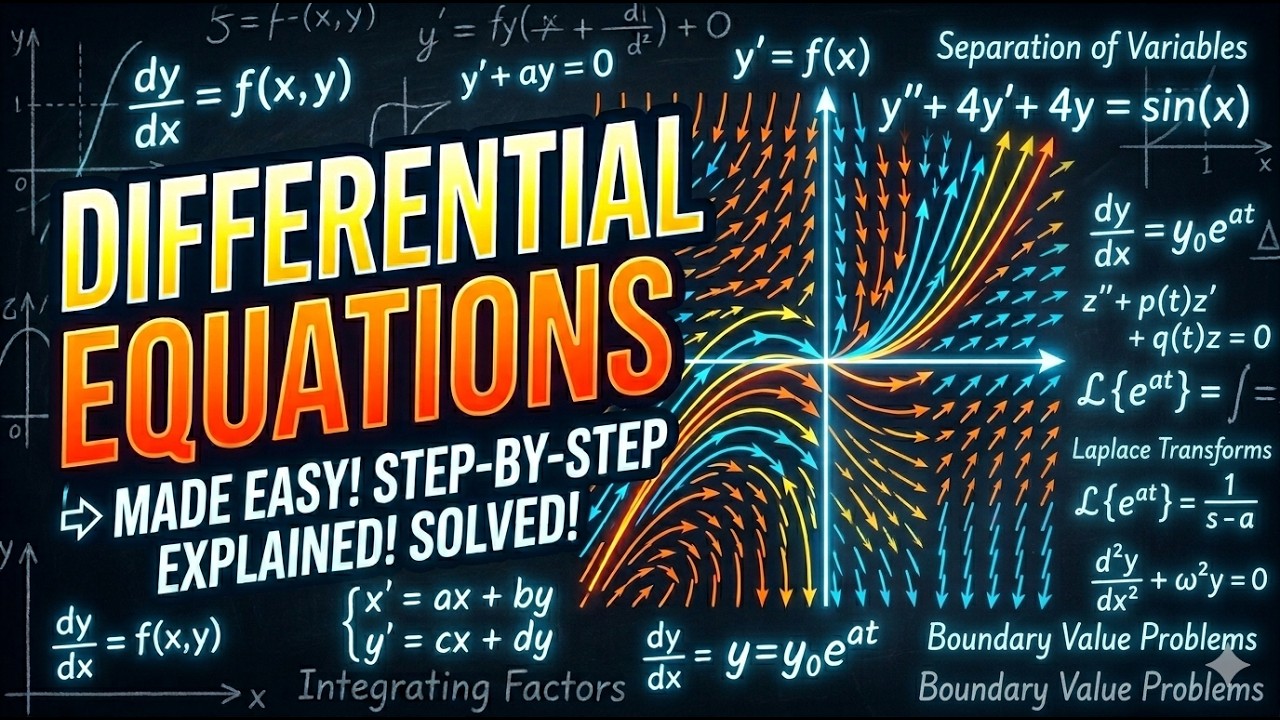 Second Order Ordinary differential Equations_II شرح بالعربي معادلات تفاضلية