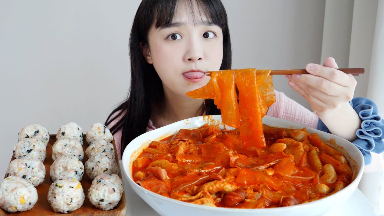 중국당면 엽떡 먹방 _ 중국당면 직접 만들기! 누가 쉽다고 했어?^^🔥엽기떡볶이 먹방 :D