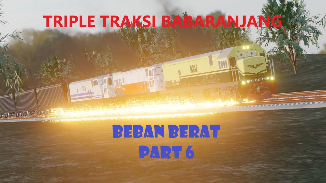 BEBAN BERAT (PART 6) Triple Traksi CC 201 Vintage CC 206 & CC 204 dikejar uji coba Kereta Cepat