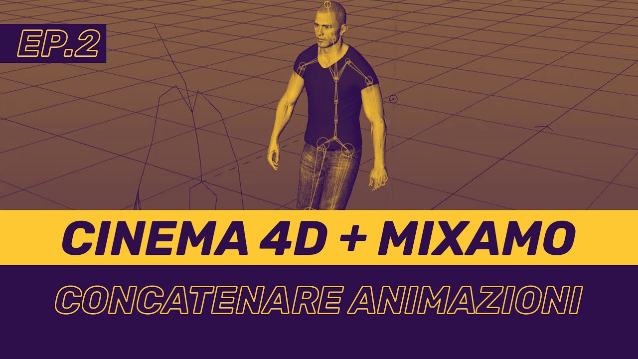 Cinema 4D + Mixamo - Concatenare Animazioni - ITA