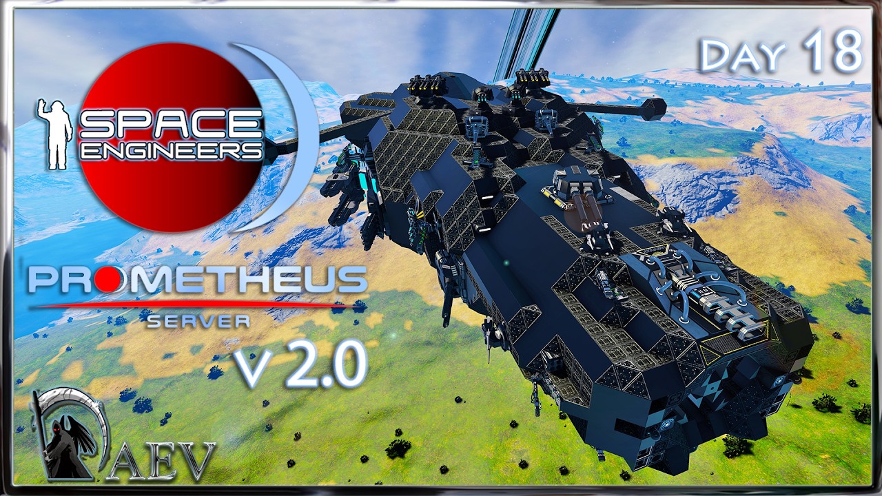Space Engineers🪐s18 Красивый гость🚀  Prometeus Server v 2.0 🪐