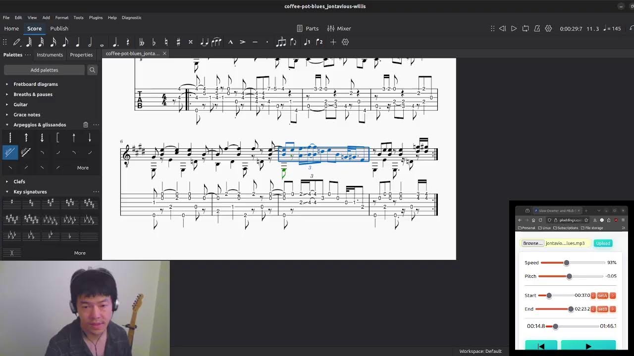 Transcribing Jontavious Willis - Coffee Pot Blues