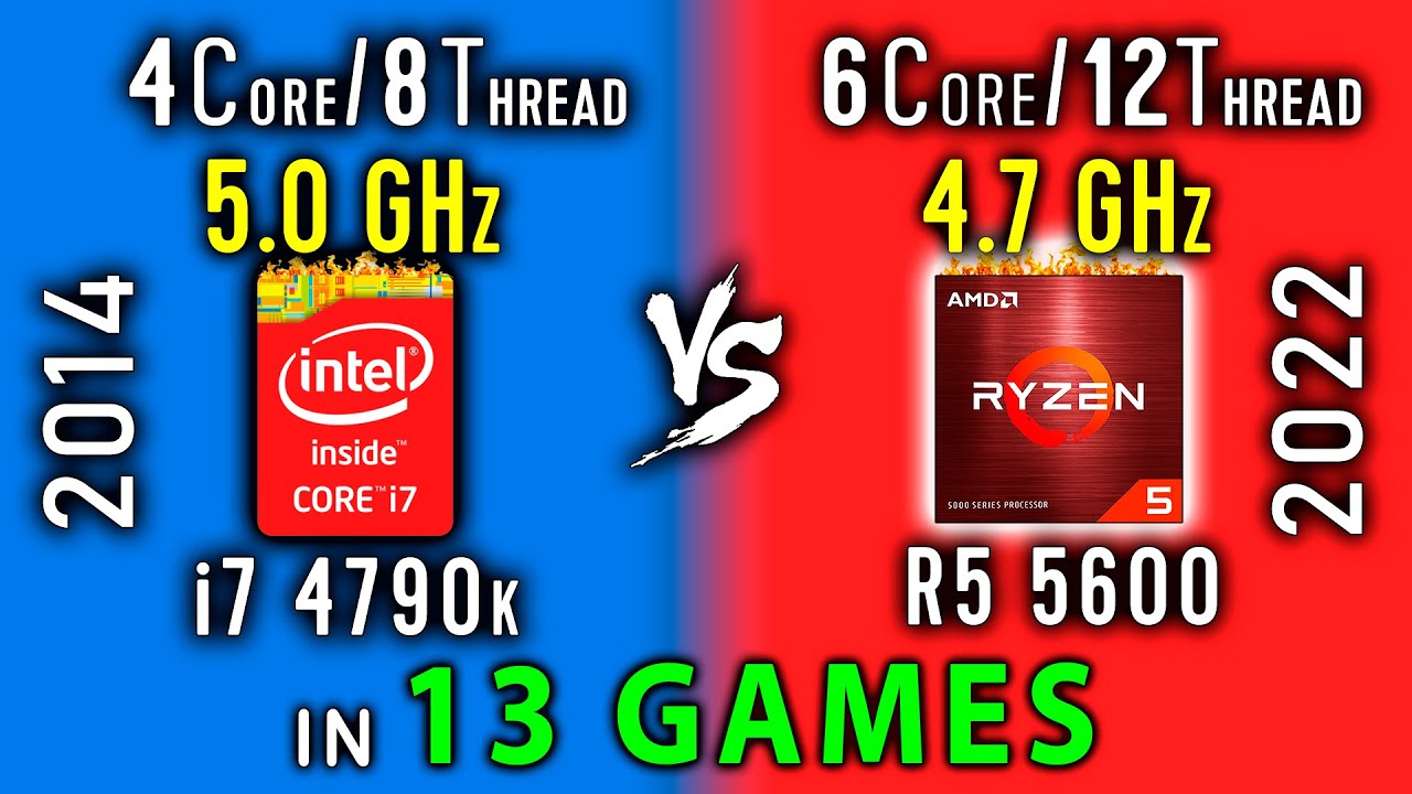 i7 4790k vs Ryzen 5 5600 Test in 13 Games | R5 5600 vs i7 4770k OC
