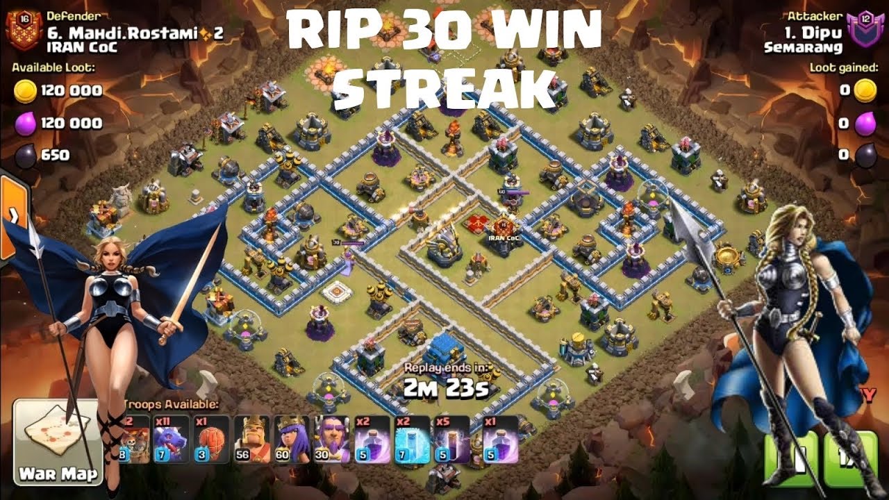 TH12 war Attack Strategy 2019 | RIP 30 Win Streak | PK Vs Iran COC