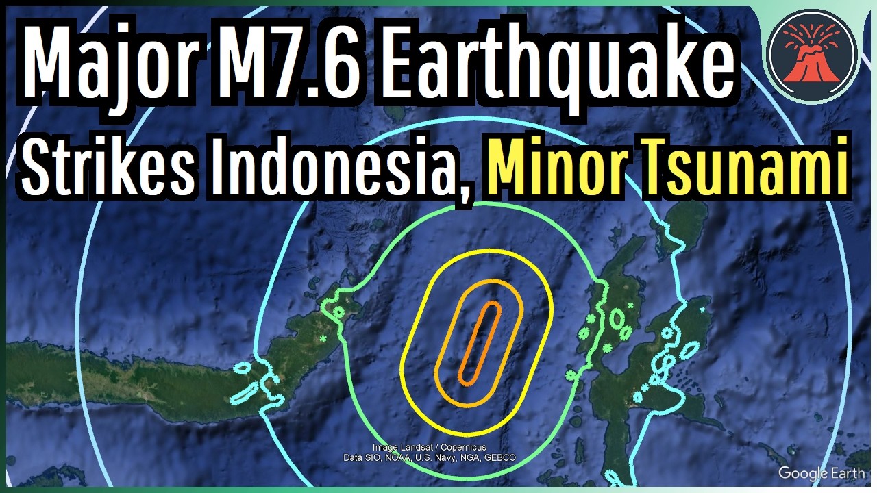 Indonesia Earthquake Update; Major M7.6 Earthquake Strikes, Tsunami Generated