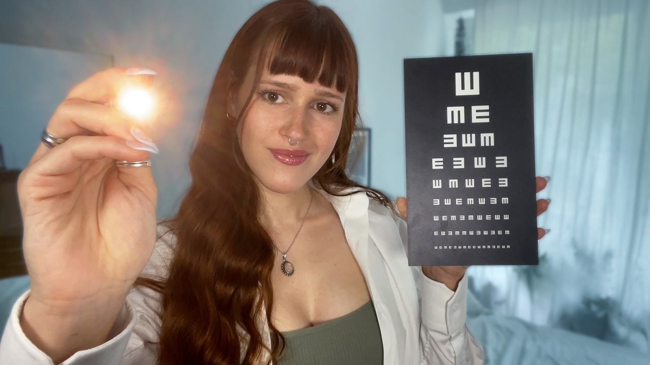 ASMR Eye Exam 💜 Augenuntersuchung mit Sehtest
