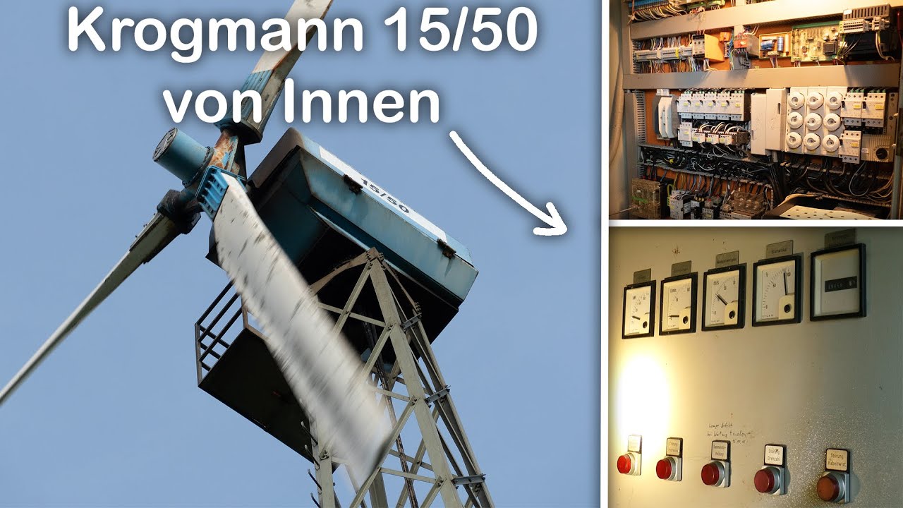 Einblick in eine alte Krogmann 15/50 Windkraftanlage - Windpark Bremen-Strom