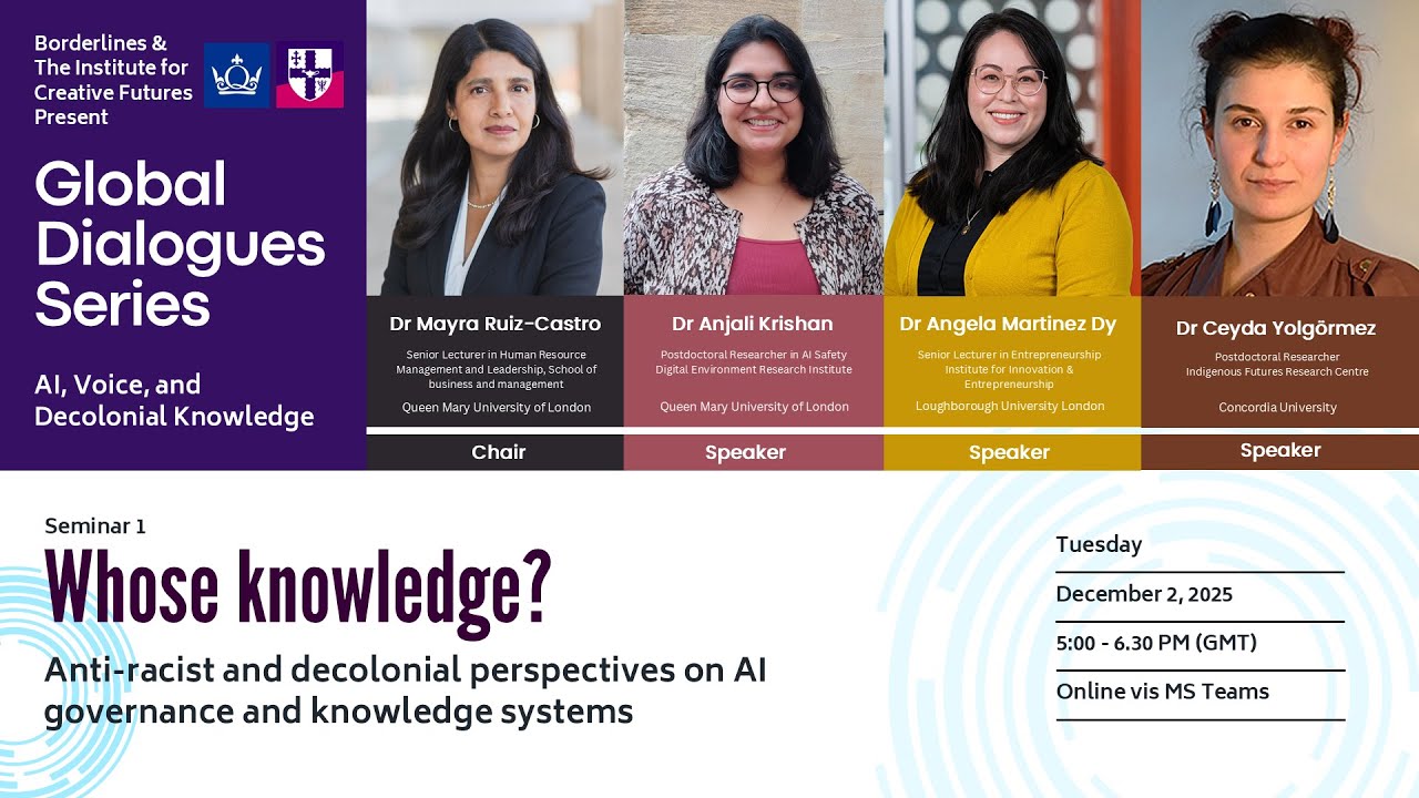 Whose knowledge? Anti racist and Decolonial Perspectives on AI Governance and Knowledge Systems