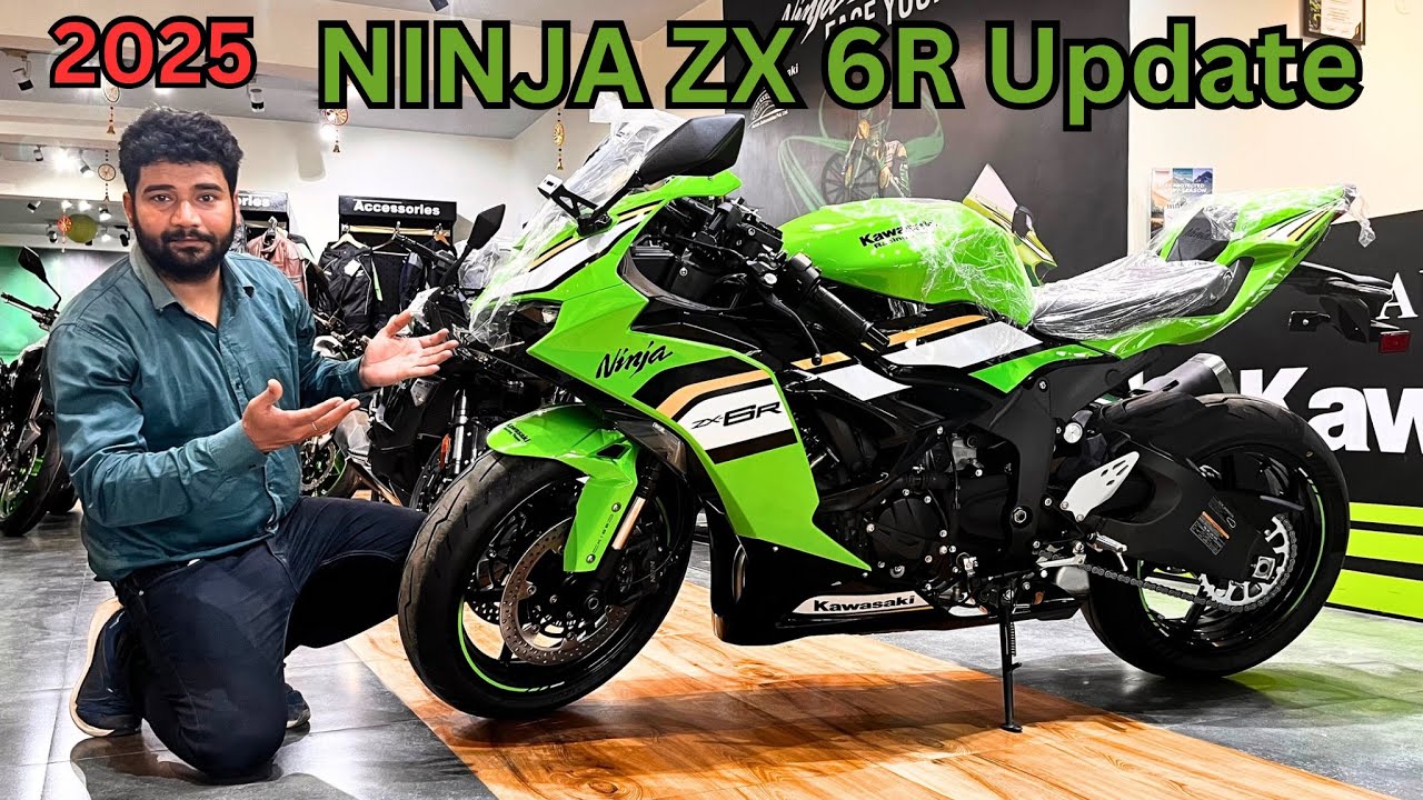 2025 Kawasaki Ninja ZX6R New Colour Detailed Review On Road Price New Update & All Features Explain