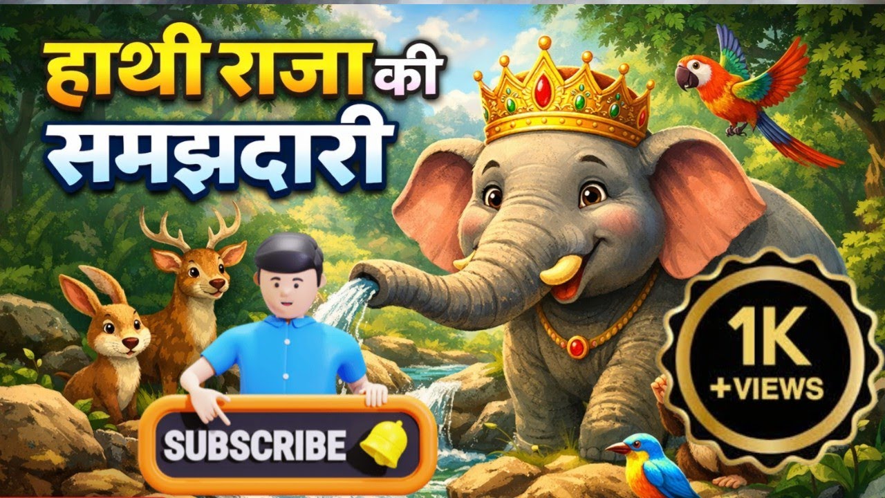 हाथी राजा बड़े महान | Kids Moral Story in Hindi #youtubevideo 