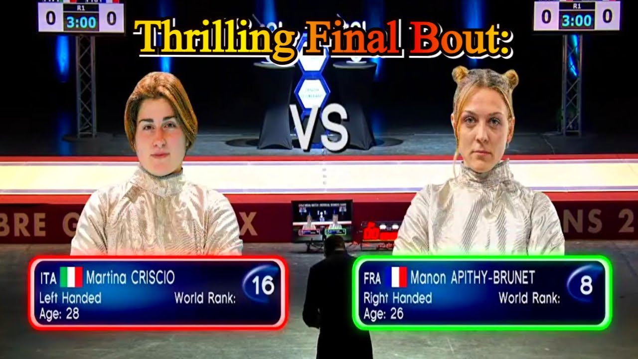Thrilling Final Bout: Martina Criscio ITA vs Manon Apithy FRA at Saber Grand Prix Orleans 2023
