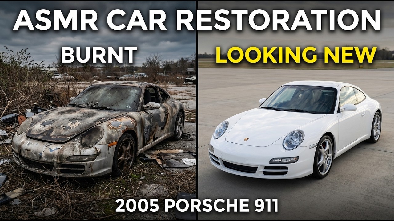 ASMR Car Restoration | Full Restoration 2005 Porsche 911 from Burnt to Looking New