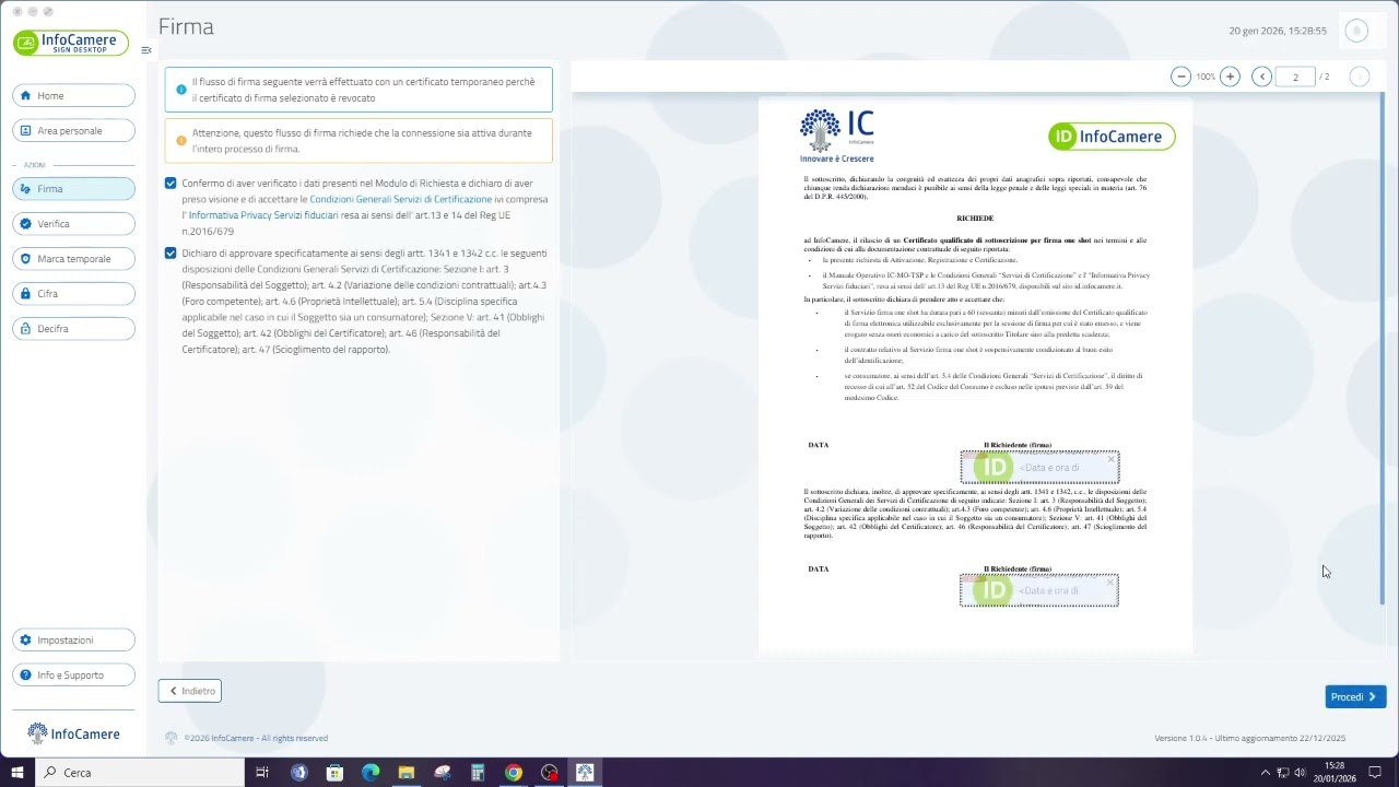 Come firmare digitalmente un file in formato PDF/PADES con firma revocata