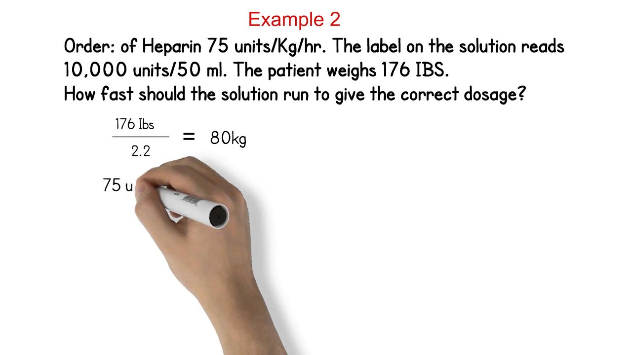 Heparin drip with weight ex 2