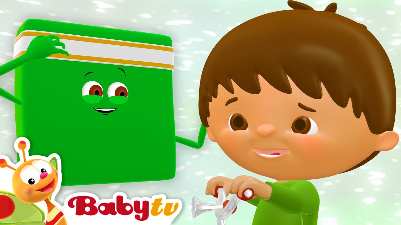 🟩 Charlie kare ve spiralle buluşuyor ​😵​ ​ Yeni yürümeye başlayan çocuklar için şekiller @BabyTVTR