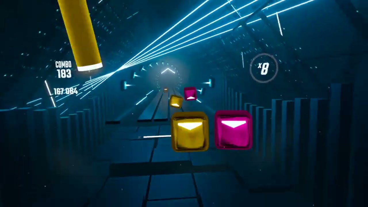 Playing beat saber lvl insane and natural by imagination dragons also warriors 