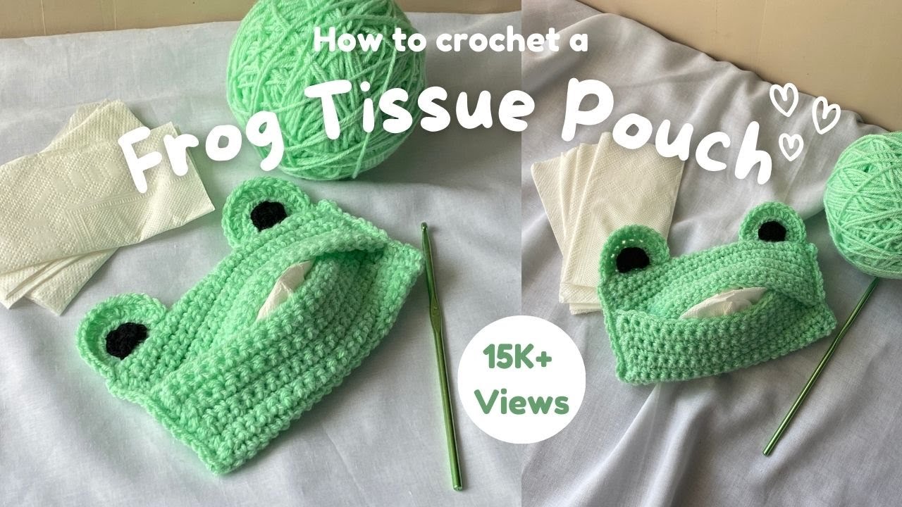Как связать крючком тканевый мешочек в виде лягушки 🐸✨ | Вязание крючком мешочка для начинающих |...