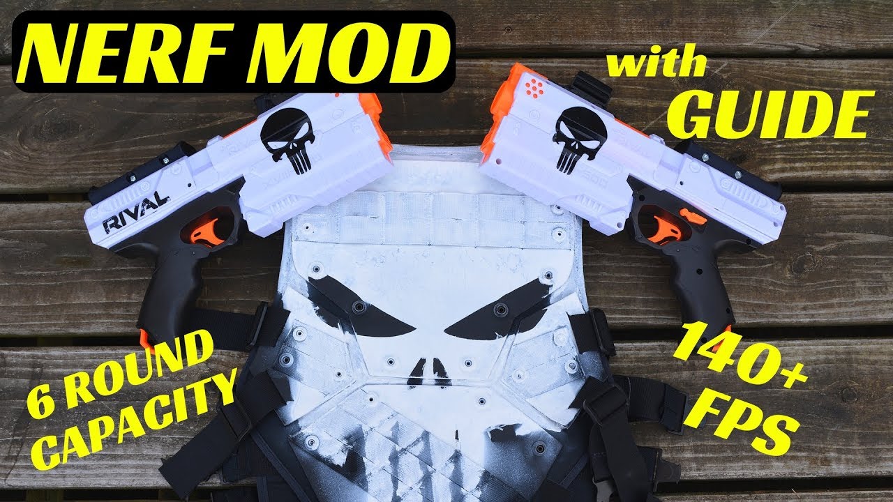 [NERF MOD] PUNISHER RIVAL KRONOS Mod Guide (6 Round Capacity, K26 and How To Dual Wield)