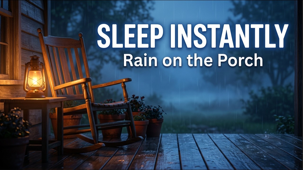 Sleep Instantly with Rain on the Porch 🌧️ Deep Sleep & Stress Relief