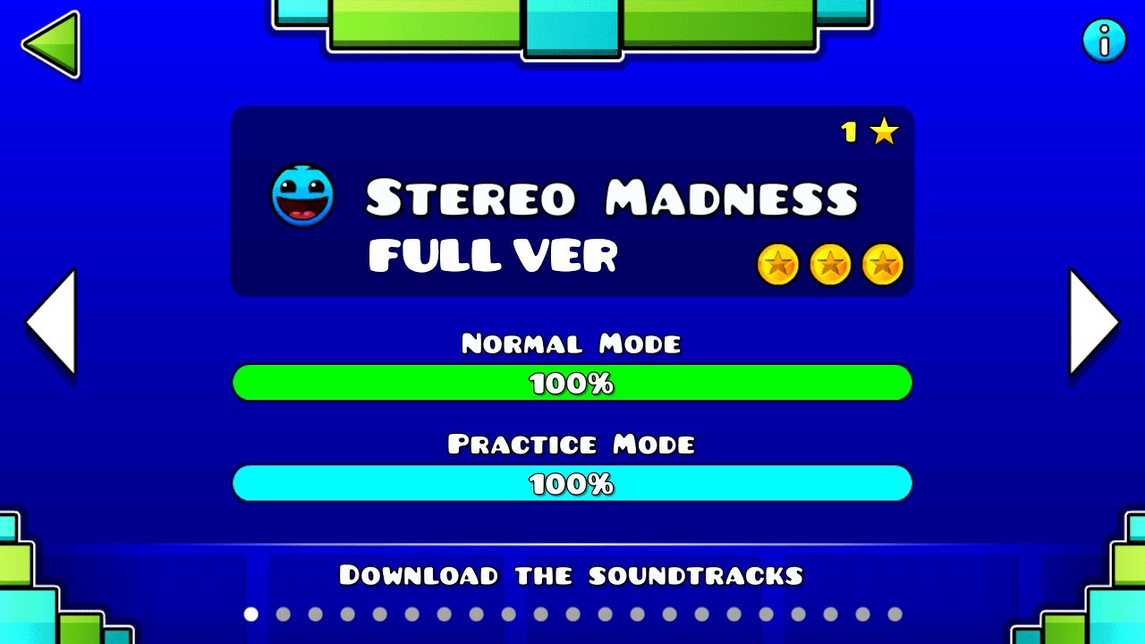 Geometry Dash : Stereo Madness (FULL VER) All Coin / ♬ Partition