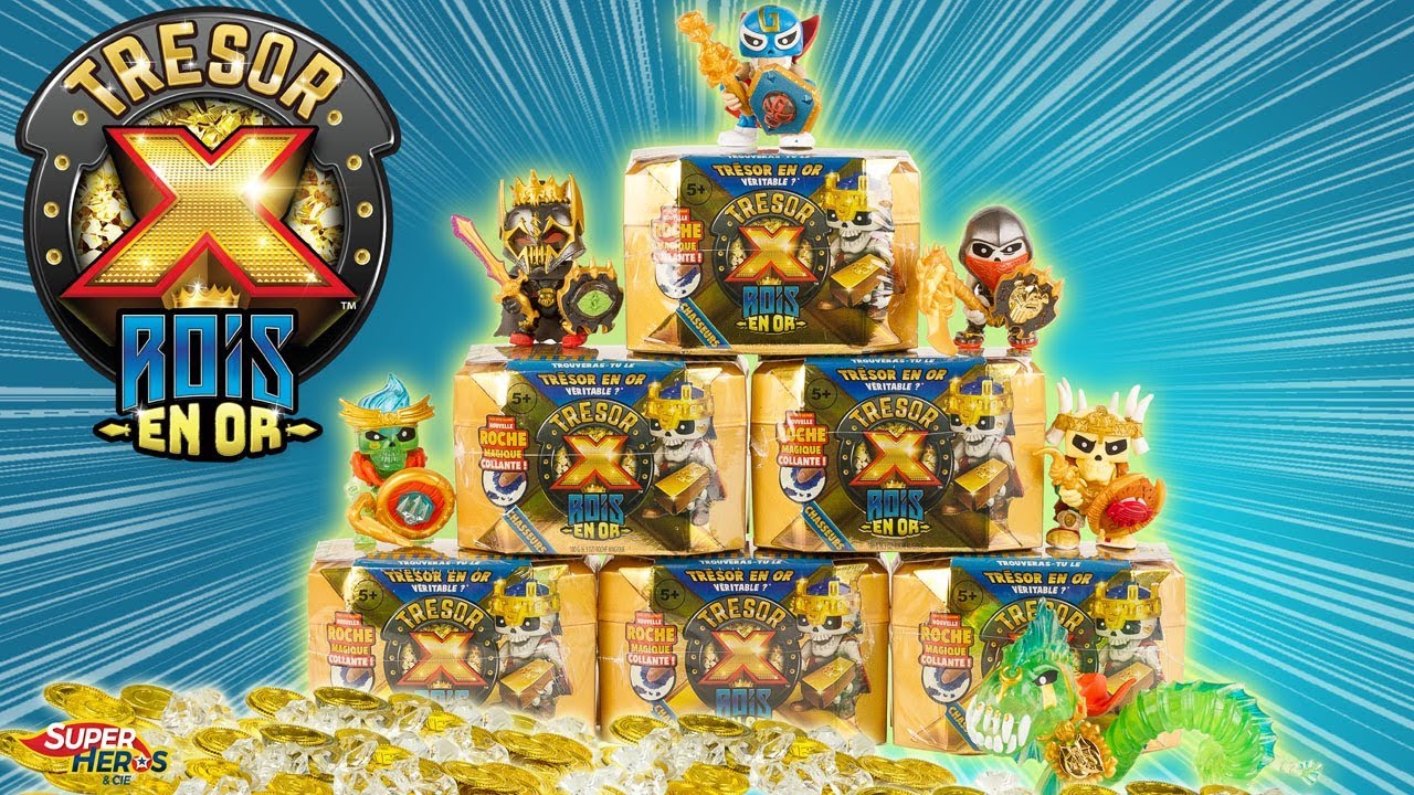 Tresor X Rois en Or Une pyramide de blocs Cette fois j'arrête! Chasse au trésor en or Moose Toys