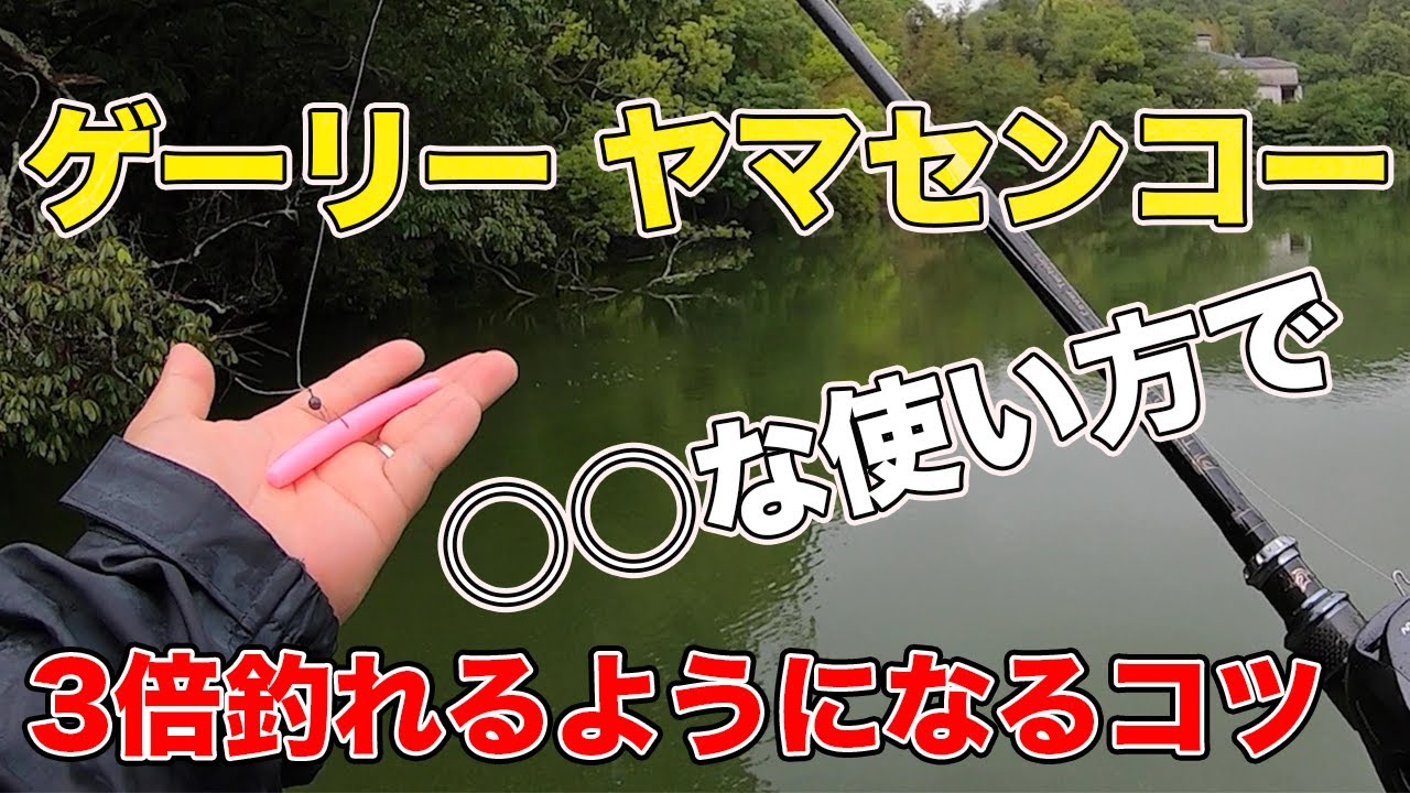 【バス釣り】ヤマセンコーの使い方やアクション（動かし方）!!なぜ釣れるのかも解説してみた【放置】【スイミング】【ジグヘッドワッキー】【ただ巻きi字引きセッティング】【ノーシンカー】